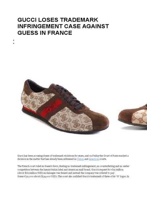 gucci and guess trademark infringement case